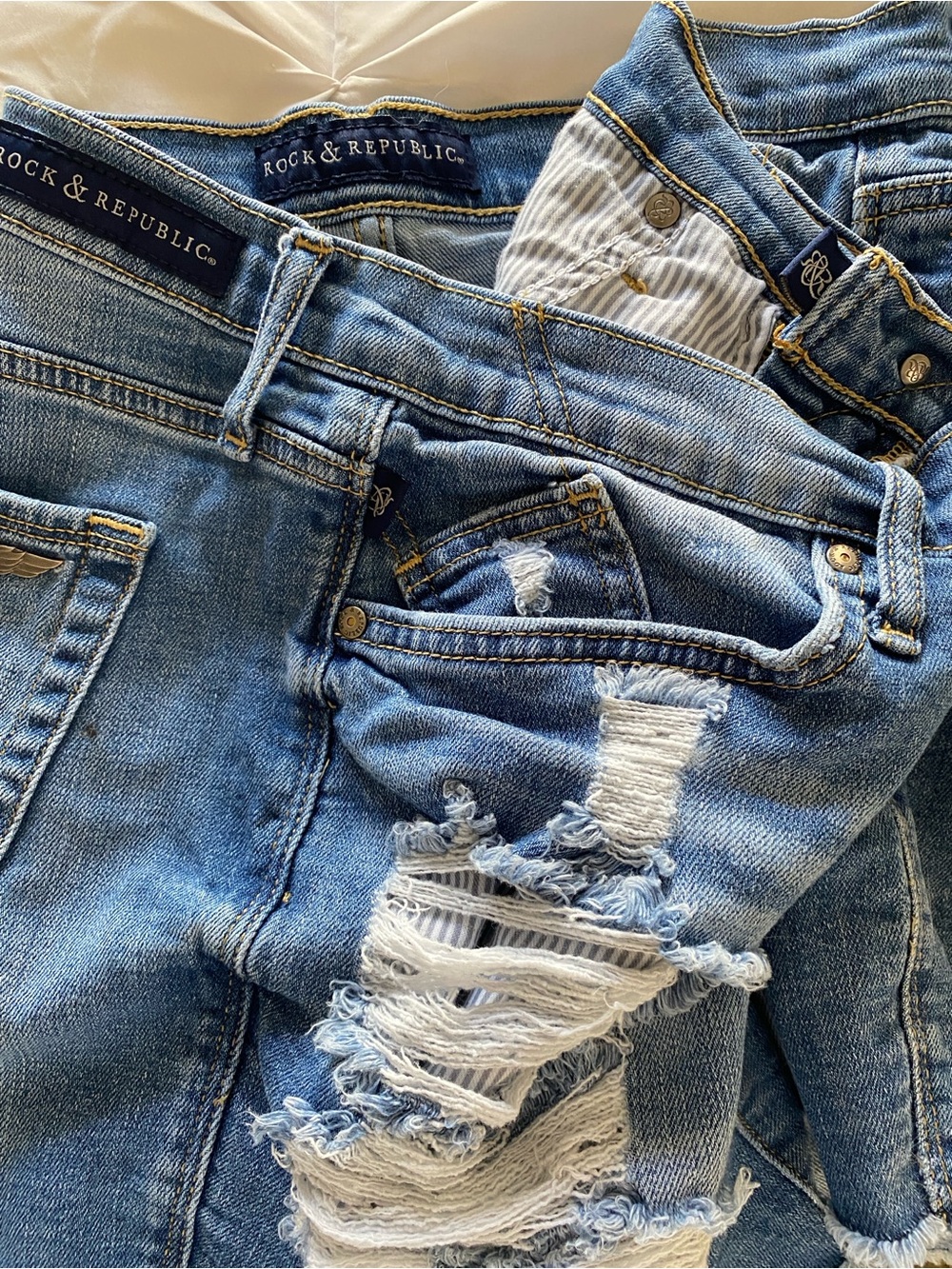 Rock & Republic Distressed Jean Shorts 14